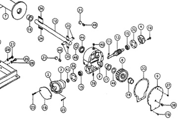 Jerr Dan / Ramsey Complete Worm Gear Winch Rebuild Kit - For Jerr Dan