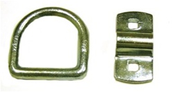 Bolt on 1/2" D-Ring.  Great for adding another tie down point to carrier beds.  Towing, tow, parts, accessories, equipment, transport, straps, chains, hooks, j, t, r, s, ratchets, mini, jerr dan, tie down, d ring, d loop, loopes, tie down point, miller.