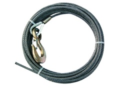 7/16" diameter fiber core winch cable with standard alloy hook.  Used for most 19' to 21' carriers with 10,000lb winches, OEM Jerr Dan equipment.  Available in lengths of - 50', 75', 100', 150', and 200'.  Towing, parts, accessories, equipment, recovery,