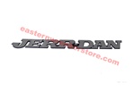 Jerr Dan Stick On Decal - Silver (Part# 7330000408).  Stick on Plastic Jerr Dan Name Plate.