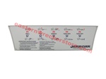 Jerr Dan Standard Duty Carrier Control Decal for 5 Controls.  Part# 7330000648.  OEM Jerr Dan Replacement parts.  For Jerr Dan Rollbacks and car Carriers