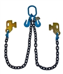 Sea Container Loading V-Chain / Bridle - Grade 100 1/2" Chain with 5' Legs.