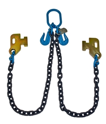 Sea Container Loading V-Chain / Bridle - Grade 100 1/2" Chain with 5' Legs.