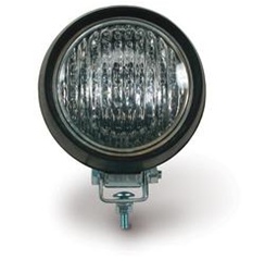Round Work Light Rugged Rubber Case - Usually Found as Lower Work Lights on Car Carriers and Wreckers.