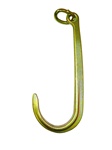 Long J hook wtih link, Grade 70. Towing, transport, recovery, parts, accessoires, tow, carrier, roll, back, wrecker, flat, bed, winch, hook, ramsey, wench, hooks, grab, chains, cargo, tie, down, assembly, jerr dan, century, miller, saftey, j, r, t, datsun