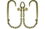 V-Chain with Long J-Hooks Grade 70 with grab hooks.  B a products, v bridge, v chain, towing parts, towing accessories, tow parts jerr dan jerrdan jerr-dan awdirect aw direct aw-direct towing parts towing equipement towing, transport, supplies, discount